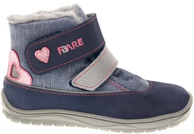 Produktbild von FARE BARE BJORNKY Kinder-Winterstiefel, wasserdicht, blau-rosa – Größe 27