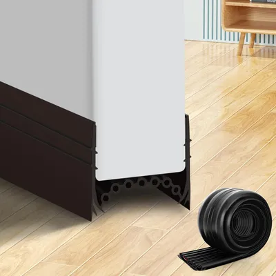 Produktbild von Türstopper, Schallisolierend, Dichtungsband, Zugluftstopper, 1 m, Schwarz, für Türen 3.5-4.2 cm