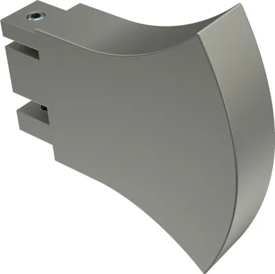 Produktbild von Interdeco Endstücke / Zierabschlüsse für Gardinenstangen mit 14 x 35 mm Edelstahl-Optik, Typ Conex (Rundung), Pack. 2 Stück