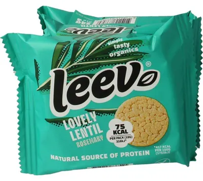 Productafbeelding van Leev Lovely Lentil Cakes Rosemary (54 gr)