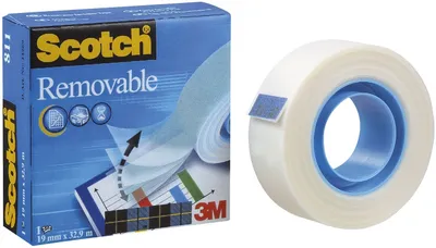 Zdjęcie produktu dla Scotch® M8111933 Taśma samoprzylepna Magic™ 811, octan celulozy, niewidoczna, usuwalna, 33 m x 19 mm