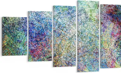 Produktbild von Bild auf Leinwand - Leinwandbild - Abstraktion modern - 100x60cm - Wand Bild - Wanddeko - Leinwanddruck - Bilder - Kunstdruck - Wanddekoration - Leinwand bilder - Wandkunst - EG100x60-3668