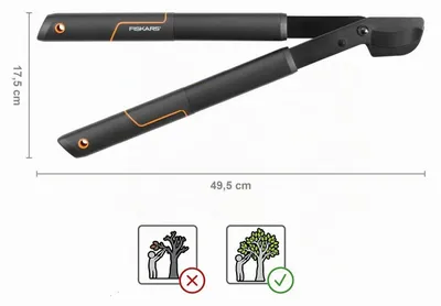 Produktbild von Fiskars 1001432, Bypass-Astschere, 3,5 cm, Kunststoff, Schwarz, Orange