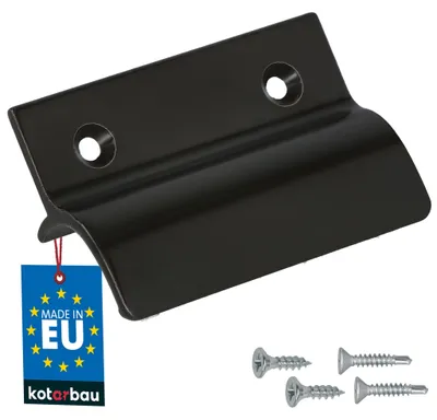 Produktbild von KOTARBAU® Balkontürgriff außen 65x45mm Terrassentürgriff mit Steg Fenstergriff zum Aufschrauben Balkontüren Griff Aluminium Braun