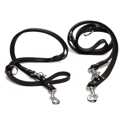 Produktbild von Beeztees Trainingsleine Leder Schwarz 200x1,2 cm 736391