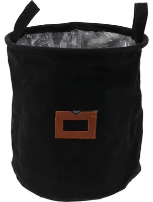 Image de Panier textile avec fenêtre et poignée, Ø 24 cm