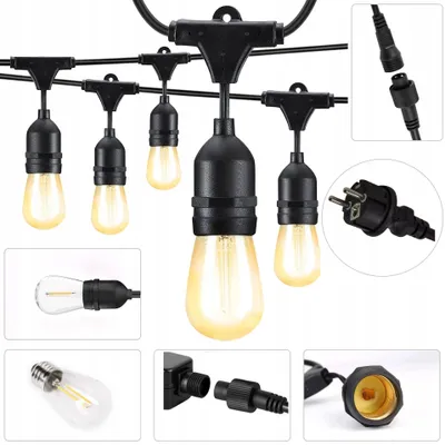 Produktbild von RGR Garten Lichterkette 10m 10 E27 warmweiß IP44