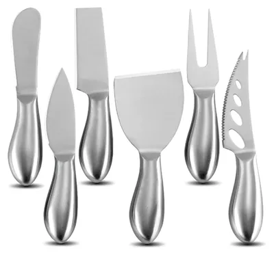 Produktbild von 6-teiliges Käsemesserset - Mini Edelstahlmesser für Käseplatten