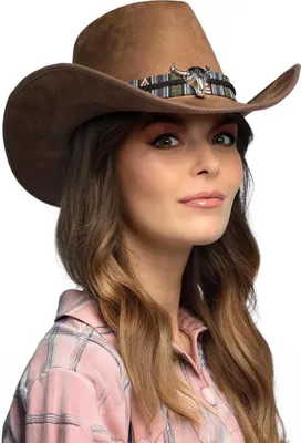 Image de Django chapeau western pour adulte brun