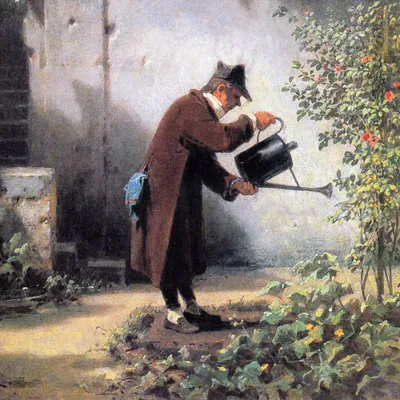 Produktbild von Carl Spitzweg Kunstdruck Bild - Der Blumenfreund, 1855 (70 x 70 cm)