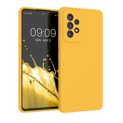 Produktbild von kwmobile Hülle kompatibel mit Samsung Galaxy A53 5G Hülle - Silikon Handy Case - Handyhülle weiche Oberfläche - kabelloses Laden - Mango
