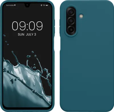 Produktbild von kwmobile Handyhülle für Samsung Galaxy A17 4G / 5G Hülle - Case Silikon - Kabelloses Laden - Schutzhülle Cover in Petrol matt