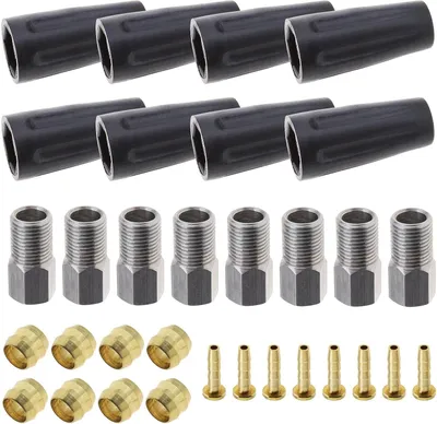 Image de Kit de tuyau de frein hydraulique comprenant : olive, connecteur, vis, et kit de réparation pour vélo
