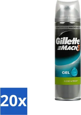Obrázek produktu pro Gillette Mach3, holící gel Complete Defense, extra komfort, péče o pleť, 200 ml - výhodný balení - 20 kusů