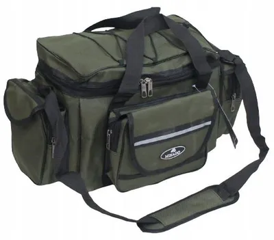 Produktbild von Mikado Angeltasche mit Fächern, Seitentaschen und Reflektorstreifen