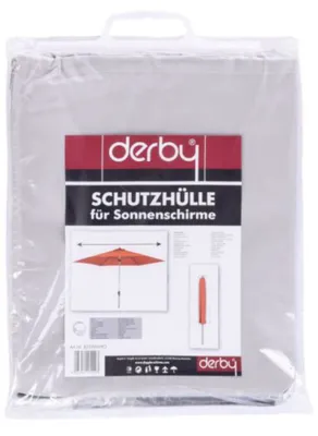 Produktbild von Schirmhülle - 45 x 220 cm - Grau - Polyester - mit Bindekordel - ohne Reißverschluss