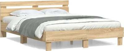Obrázok produktu pre vidaXL Rám postele s čelom Sonoma dub 140x200 cm materiál na báze dreva