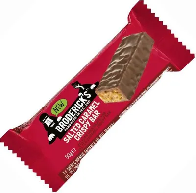 Produktbild von Broderick's Salted Caramel Crispy Bar 50g