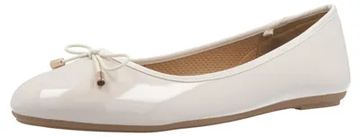 Produktbild von Fitters Footwear Ballerinas in Übergrößen Beige 2.514378 - Fiona Beige Patent große Damenschuhe