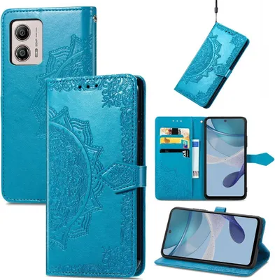 Produktbild von König Design Hülle kompatibel mit Kunstleder Handyhülle - Handy Case Blau