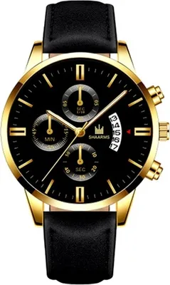 Produktbild von Stylische Ramon Uhr in Schwarz/Gold für Herren - Perfektes Accessoire KP11598