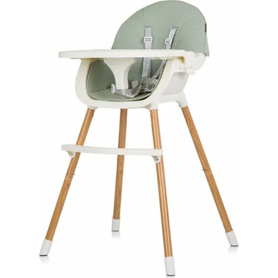 Immagine prodotto di Chipolino seggiolone Rio 2 in 1, seggiolino per bambini gambe antiscivolo imbracatura a 5 punti verde