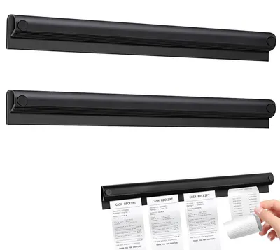 Bestellhalter 2 Stück, selbstklebend, schwarz, 30 cm