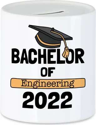 Produktbild von Bachelor of Engineering 2022 Spardose Studium Absolvent Abschluss Geschenk Bachelorabschluss Uni