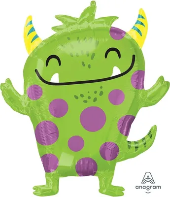 Productafbeelding van Amscan - Folieballon Happy Monster Groen 66 x 73 cm