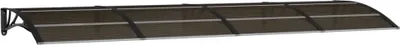 Image de vidaXL Auvent de porte noir 350x100 cm polycarbonate