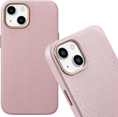 Produktbild von Icarer Case Ledertasche mit Magsafe für Iphone 14 Pink