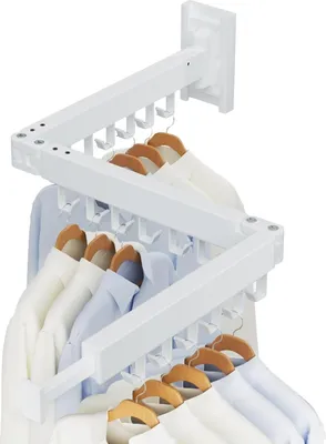 Obrázok produktu pre Výsuvný odevný kôň - šetrí miesto - biely - hliník