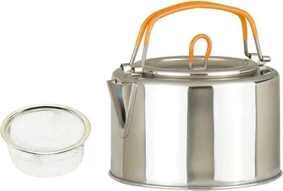 Produktbild von 1L Edelstahl Wasserkessel mit Sieb Teekessel Wasserkocher 300g