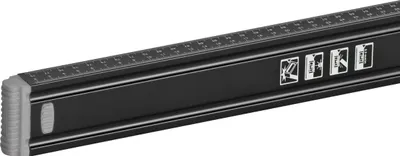 Produktbild von kwb Aluminium-Wasserwaage 100 cm, stoßfeste Libelle, 0,5 mm / m Genauigkeit, VPA-, hoch präzise geschliffen, je 1 Horizontal- und Vertikallibelle inkl. Sturz-Schutz aus Gummi