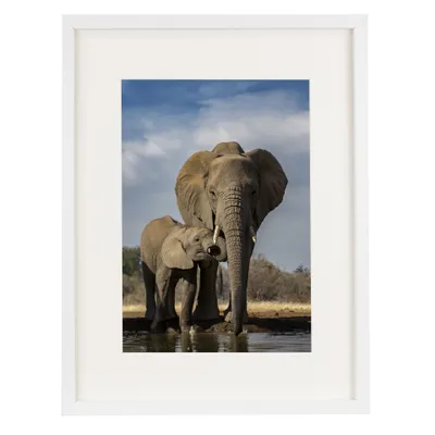 Produktbild von bd-art Bilderrahmen MDF weiß 30x40 cm mit Passepartout für 21x30 cm (A4) Dokumente, modern, zur Wandmontage (hoch/quer), hohe Qualität, einfaches Bestücken.
