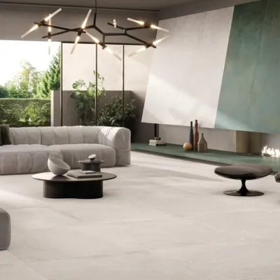Produktbild von CASA39 Fliesen Betonoptik Weiss 60x120 cm Supergres Inx
