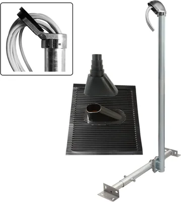 Produktbild von PremiumX BASIC X120-48 SAT Dachsparrenhalter 120cm Mast ALU-Ziegel Tülle Kappe