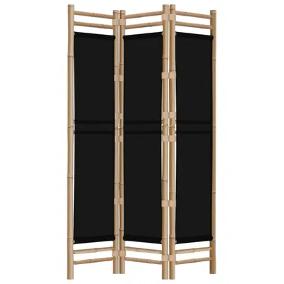 Obrázek produktu pro Skládací 3panelový paraván 120 cm bambus a plátno