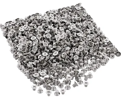 Produktbild von InLine Schraubenset, f. 2,5" HDD/SSD, 3mm, flacher Senkkopf, silber 100er Pack, Metall, Silber
