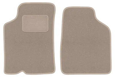 Productafbeelding van Velours voormatten voor Kia Sephia I 1994-1997 (sedan) – 2-delig, beige, op maat – Wielganizator LUX