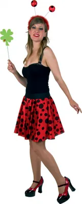 Produktbild von Marienkäfer Tellerock kurz Neu Karneval Fasching, Größe:34-36