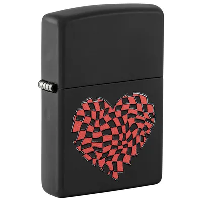 Immagine prodotto di Accendino Zippo Storm - Design a cuore - Cromo satinato, incisione laser bicolore - Ricaricabile a vita - Confezione regalo - Metallo -  USA