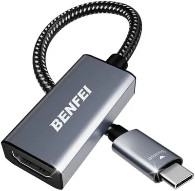 Produktbild von USB C zu HDMI Adapter 4K@60Hz, USB Typ-C zu HDMI Adapter [Thunderbolt 3/4/5 Kompatibel] mit iPhone 15 Pro/Max, MacBook Pro/Air 2023, iPad Pro, iMac, S23, XPS 17, Surface Book 3