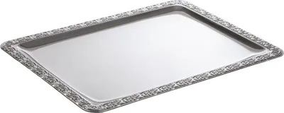 Produktbild von APS 382 Tablett SCHÖNER ESSEN, 42 x 31 cm, Edelstahl, mit Dekorrand,  Germany