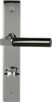 Produktbild von Langschildgarnitur WC Aida Chrom/schwarz