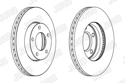 Produktbild von 2x JURID Bremsscheibe 563028JC für MAZDA 5 (CR19) 3 (BK) 3 (BL) 5 (CW) 48 5mm