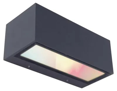 Obrázok produktu pre LUTEC Gemini LED vonkajšie nástenné svietidlo 2gang 2700-6500 K stmievateľné 13W RGB+CCT IP54 antracitová