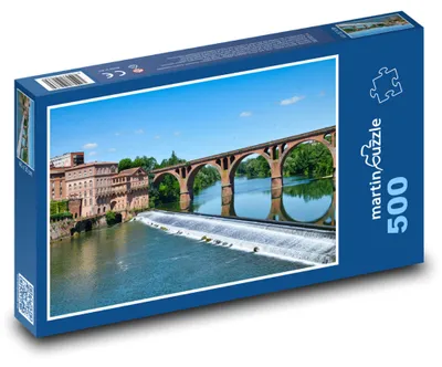 Obrázek produktu pro Puzzle 500 Francie, most přes řeku - martinpuzzle