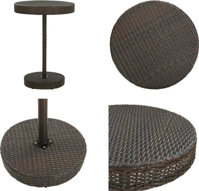 Image de vidaXL Table de jardin Marron 75,5x106 cm Poly Rotin - Table de jardin - Tables - Tables