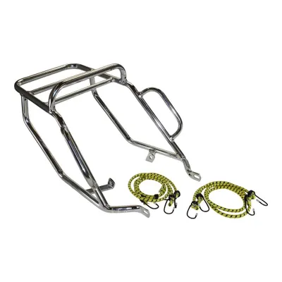 Produktbild von Gepäckträger Chrom für Zündapp GTS 50, C 50 Sport Typ 529 inkl. 4er Spanngummi-Set 60cm